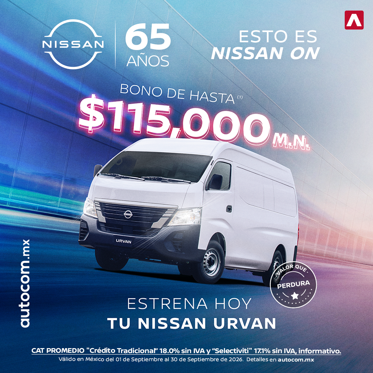ESTRENA HOY TU NISSAN URVAN